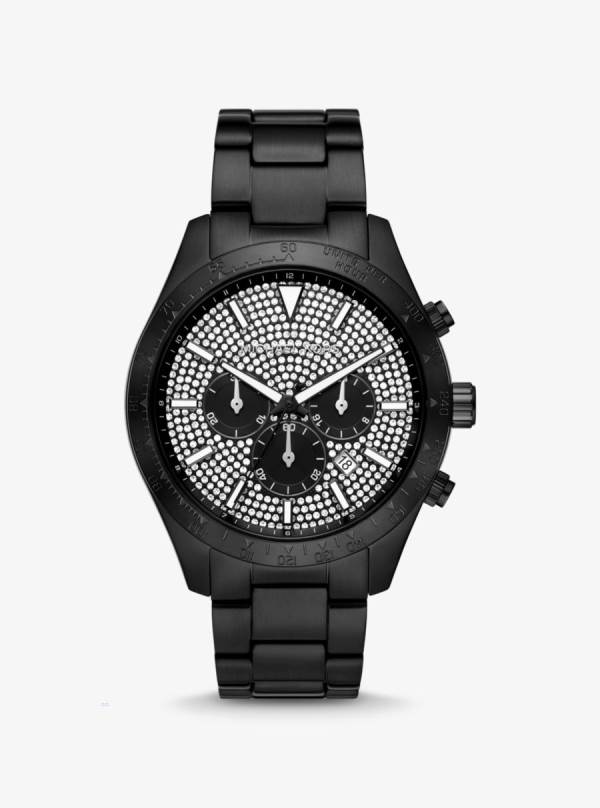 Panske Cierne Hodinky Michael Kors Oversized Layton Pavé Black-Tone Čierne - Hodinky Michael Kors Nejlevnejsi | PMJUI-2613